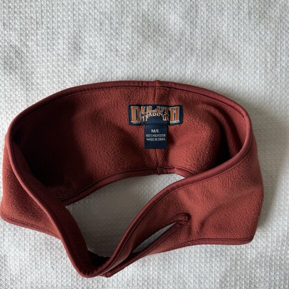 Duluth Trading Company Women's Shoreline Fleece Ear Band Orange M/L Ponytail - Picture 4 of 10